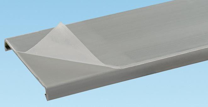 Product image for PANDUIT C2IB6-F DUCT COVER 2" 6' LONG INTRINSIC BLUE FOR F FS AND G DUCT WITH PROTECTIVE FILM