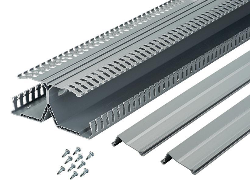 Product image for PANDUIT DRD33WH6 DUCT DIN 3"H 6'L WIRING 7.25"X3.16" FINGER DUCT WHITE W/ BASE COVER AND RAILMOUNT PANELMAX 6 FOOT LENGTH