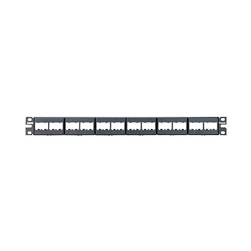 Product image for PANDUIT CPP24WBLY PATCH PANEL MINICOM 24PORT SNAPIN FACEPLATE