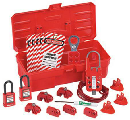 Product image for Kit contractor lockout screwdriver carrying case padlock red