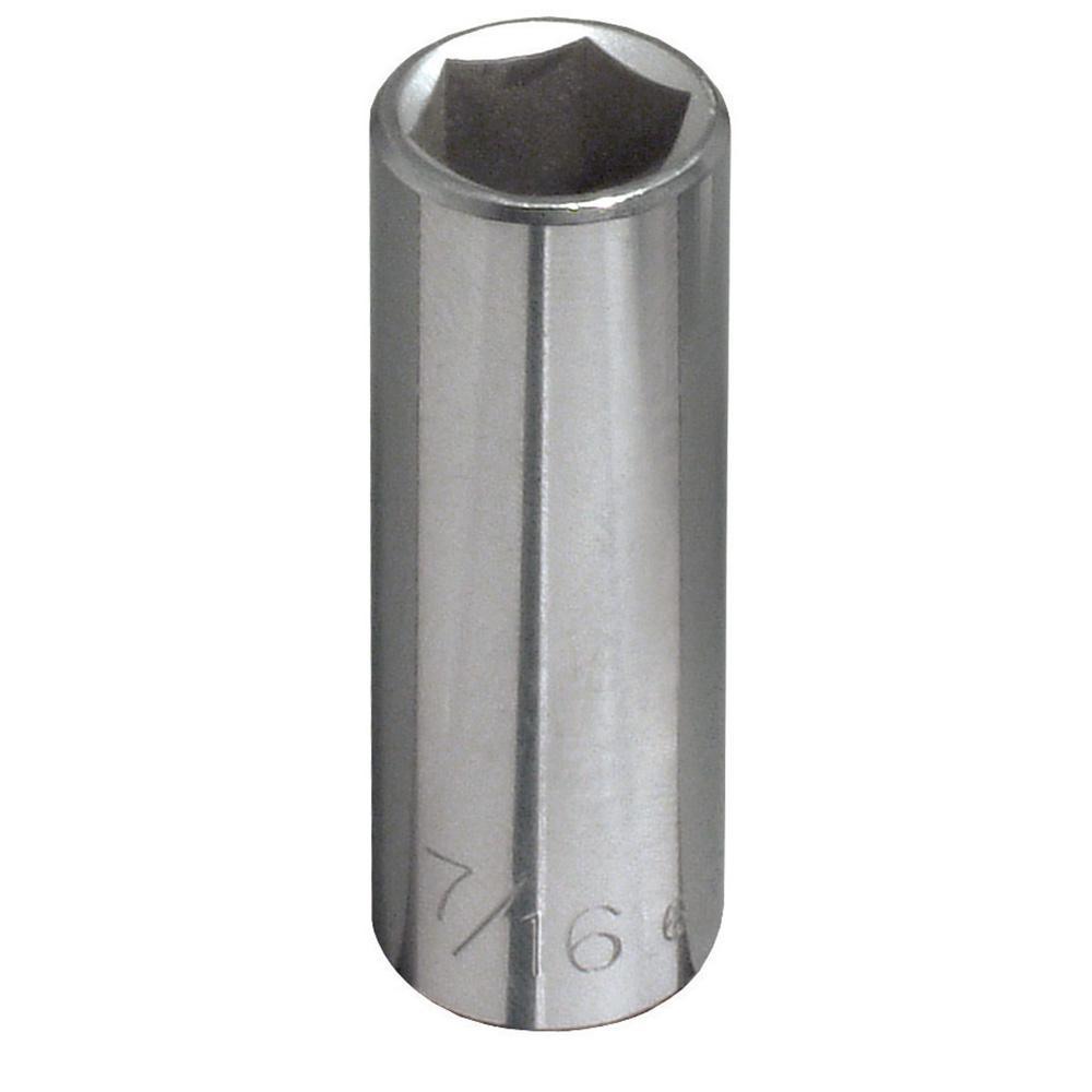 Product image for Socket wrench 6-point deep 1/4" drive 3/8"