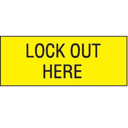 Product image for SIGN,CAUTION LOCK OUT HE..,BL/YL,PK5