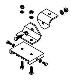 Product image for Aluminium bracket slide back mount