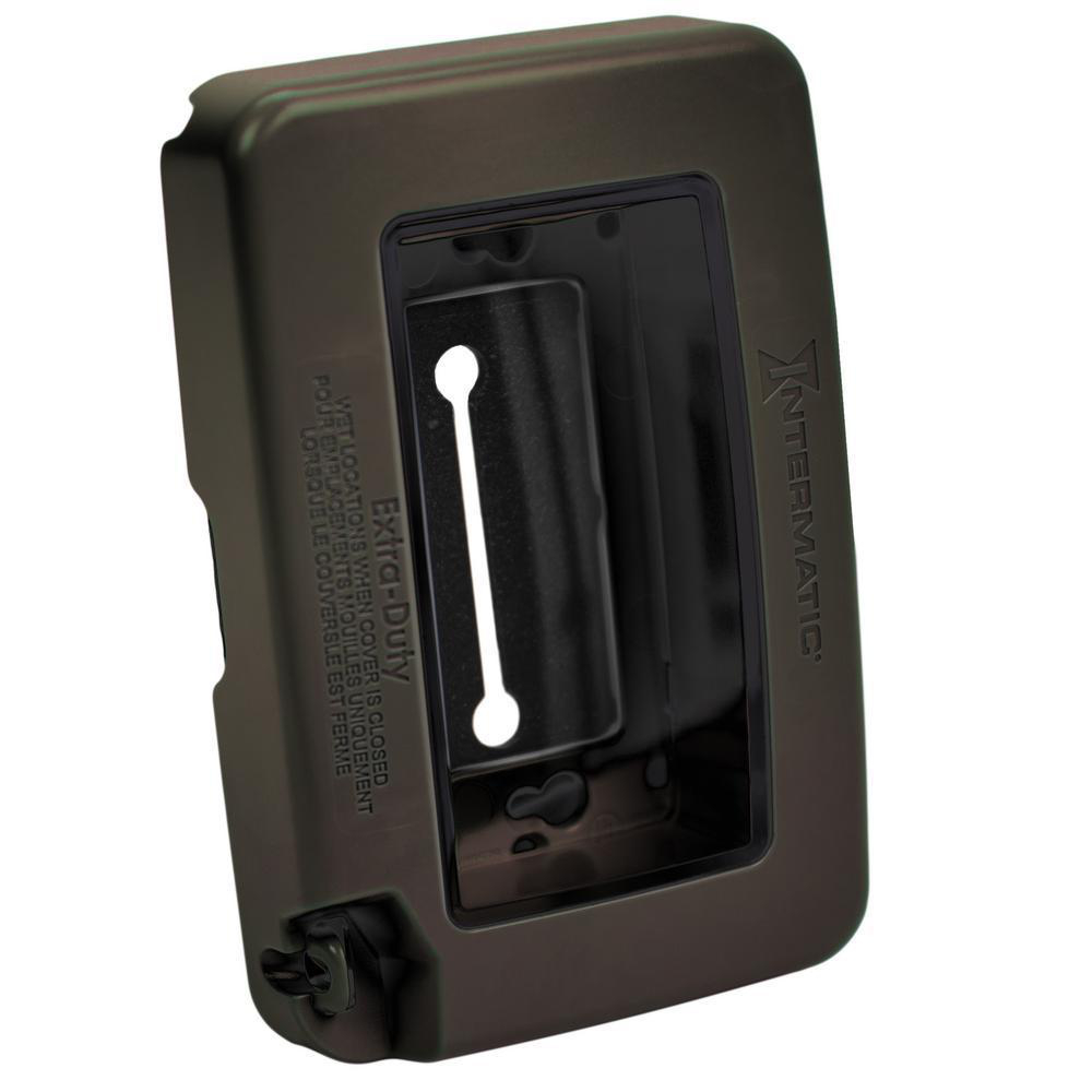 Product image for INTERMATIC WP7000BR COVER WEATHERPROOF 1 GANG IN USE BROWN