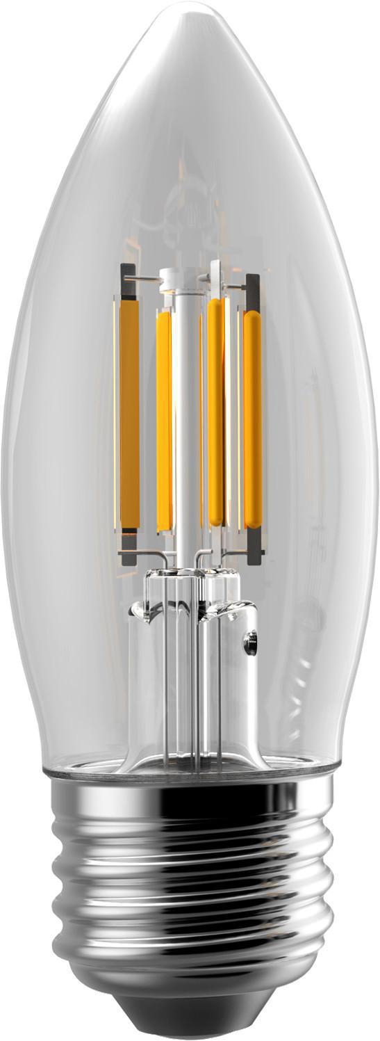 Product image for DISC LED ADVANTAGE FILAMENT B11 320 DEG, 5W-450LM, DIMMABLE, 80CRI, 2700K, E26, 120VAC