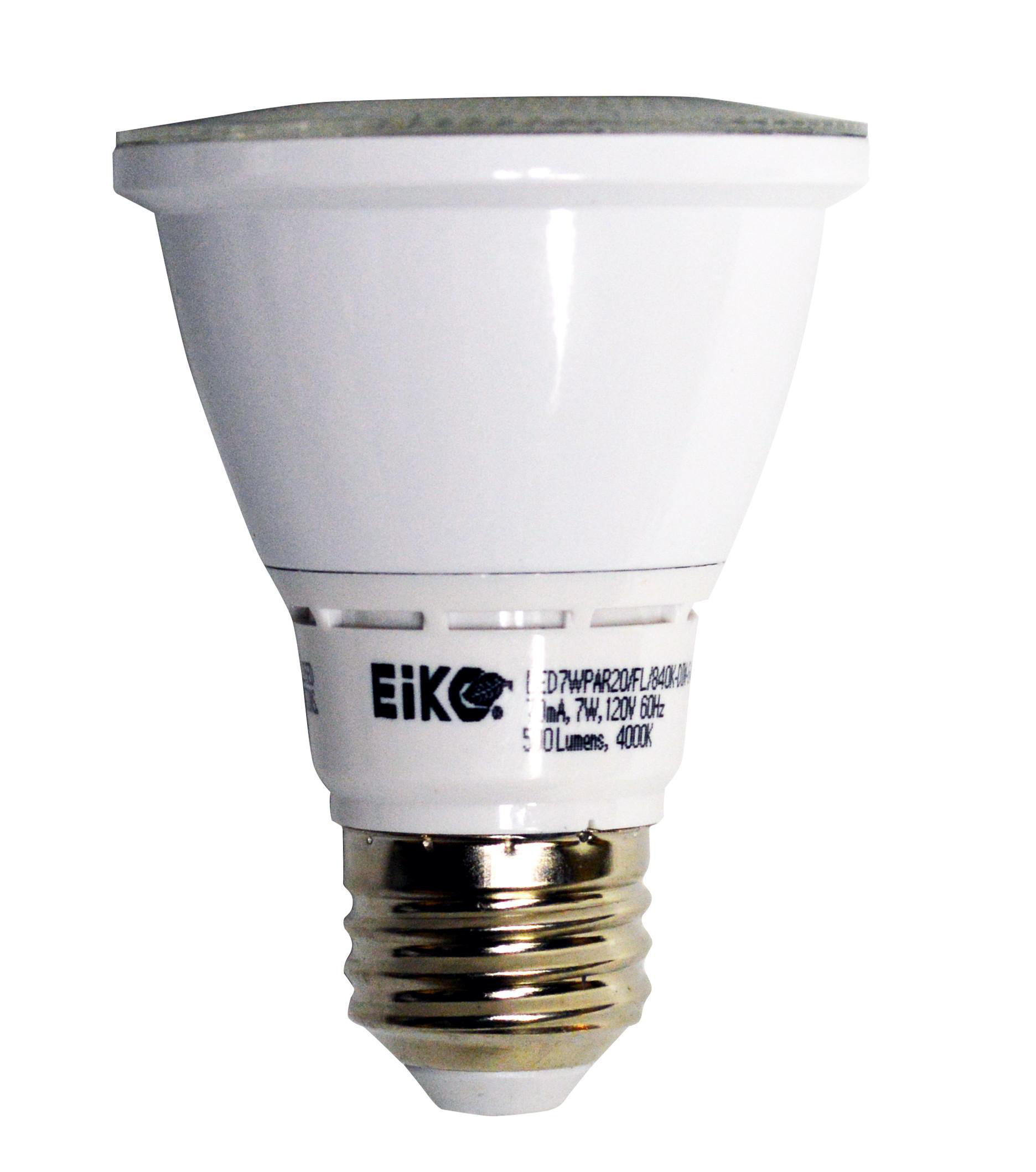 Product image for Lamp LED PAR20 7W E26 120V 4000K 500 lumens 40 deg dimmable