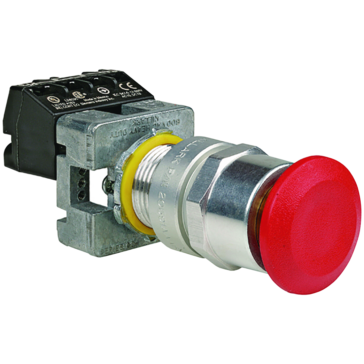 Product image for PUSHBUTTON, RED MAINT LNG PUSHPULL NO/NC