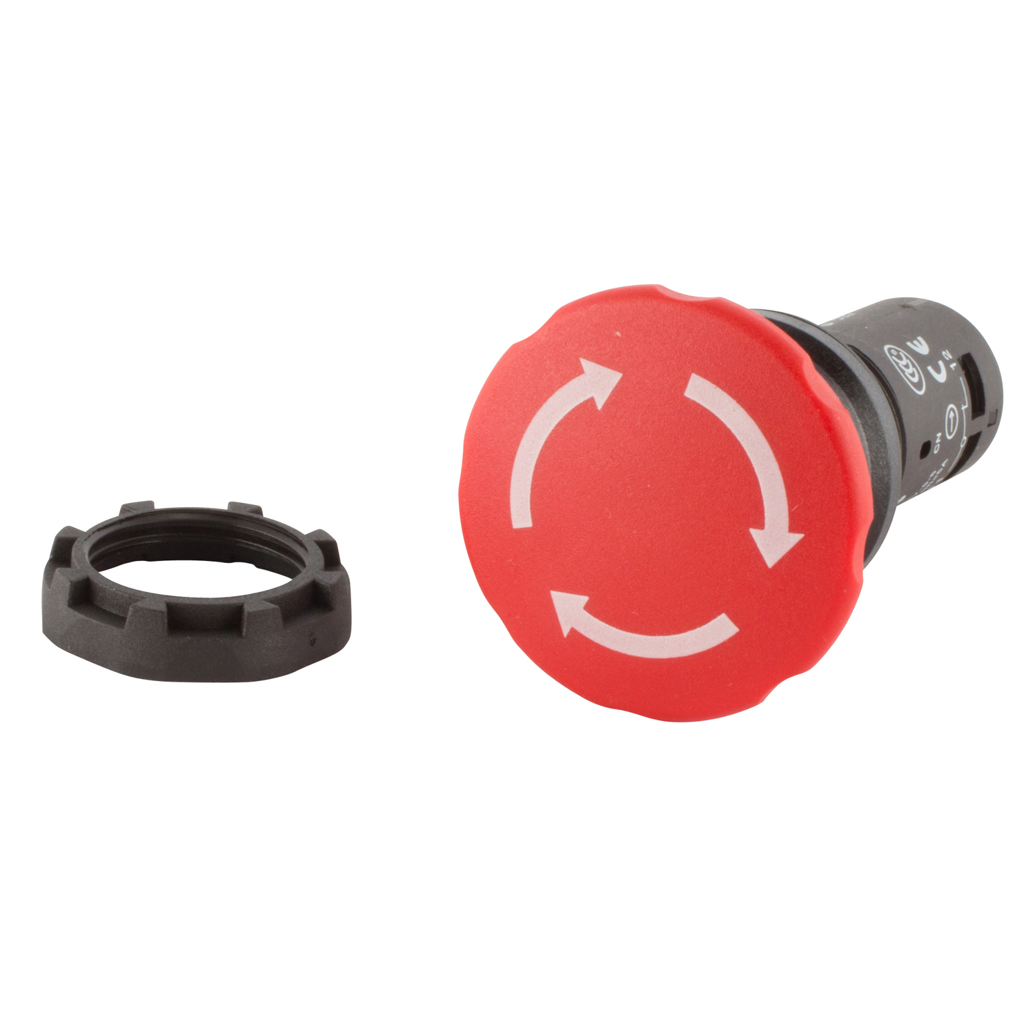 Product image for 40MM TW-REL, RED, 2 NC, PUSHBUTTON