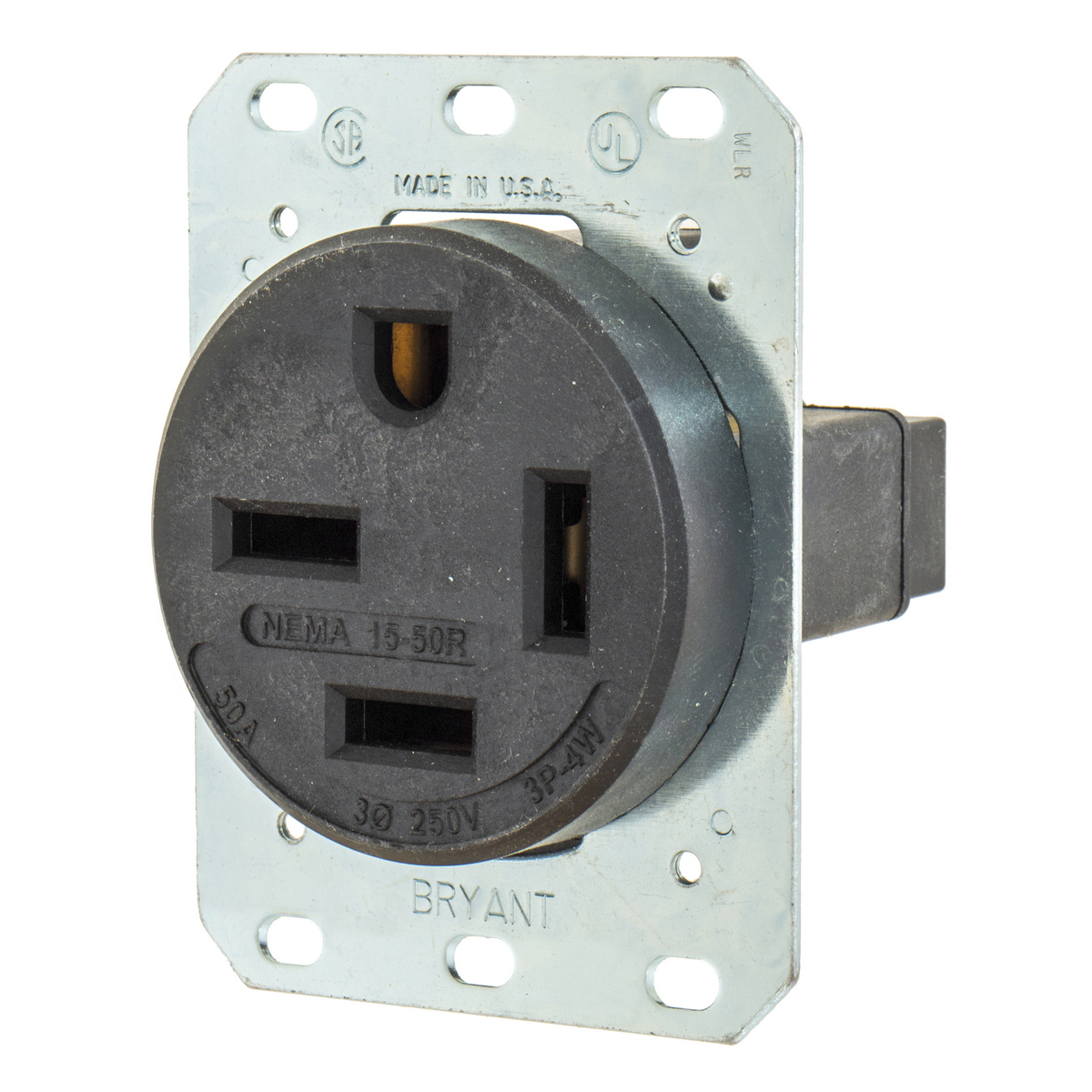 Product image for RCPT, 50A 3PH 250V, 15-50R, BK