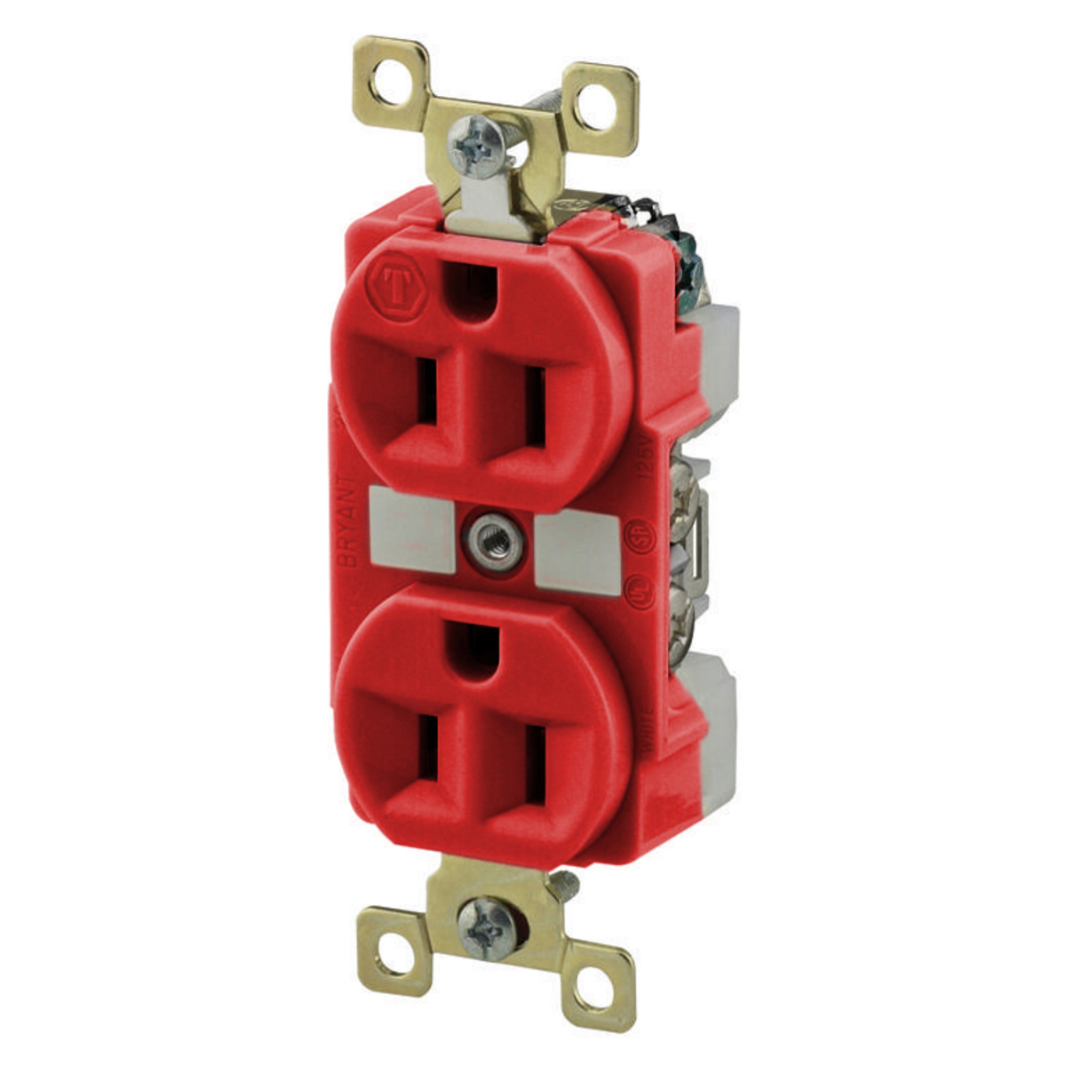 Product image for DUP RCPT, IND GRD, 15A 125V, 5-15R, RD