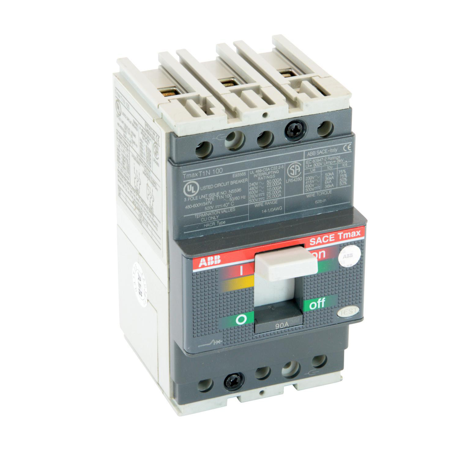 Product image for BKR T1N 90A 3P T/M UL