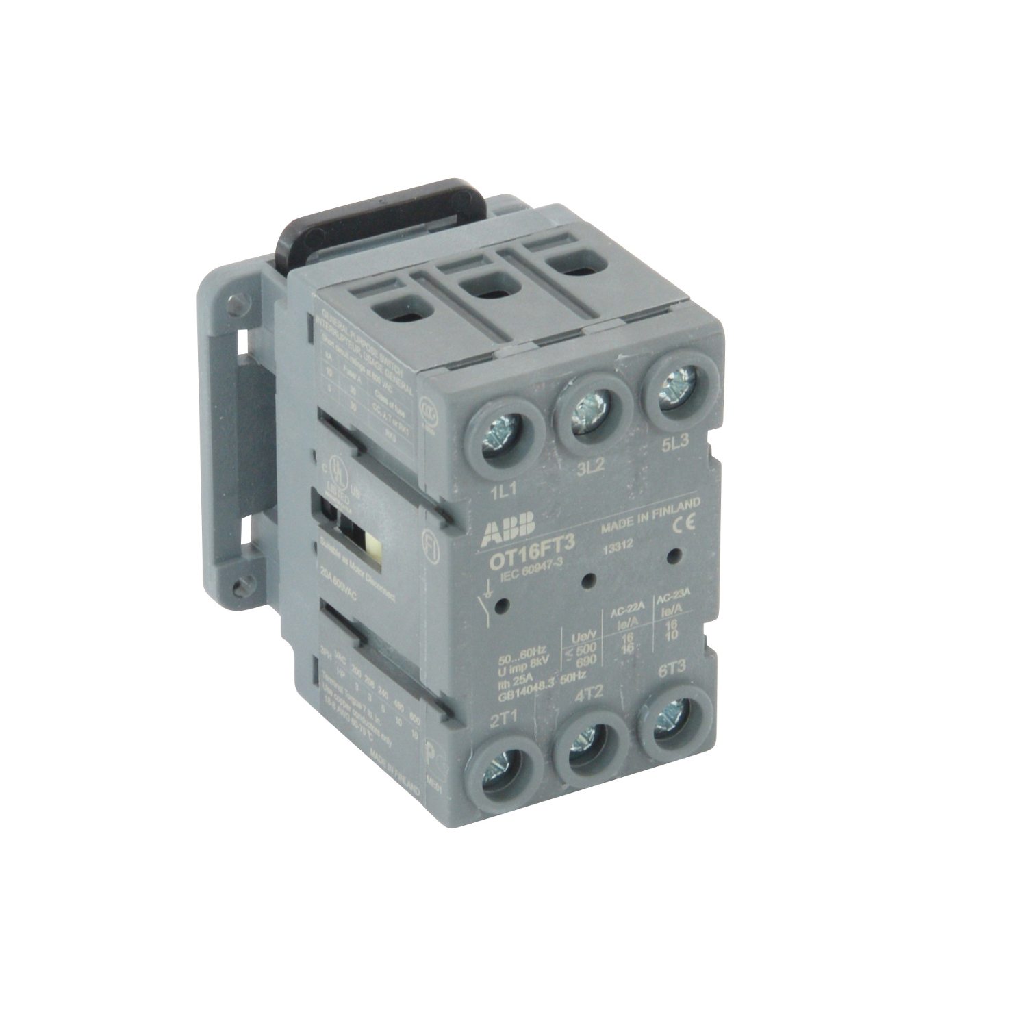 Product image for 3P 16A UL508 NF DOOR MOUNT SW