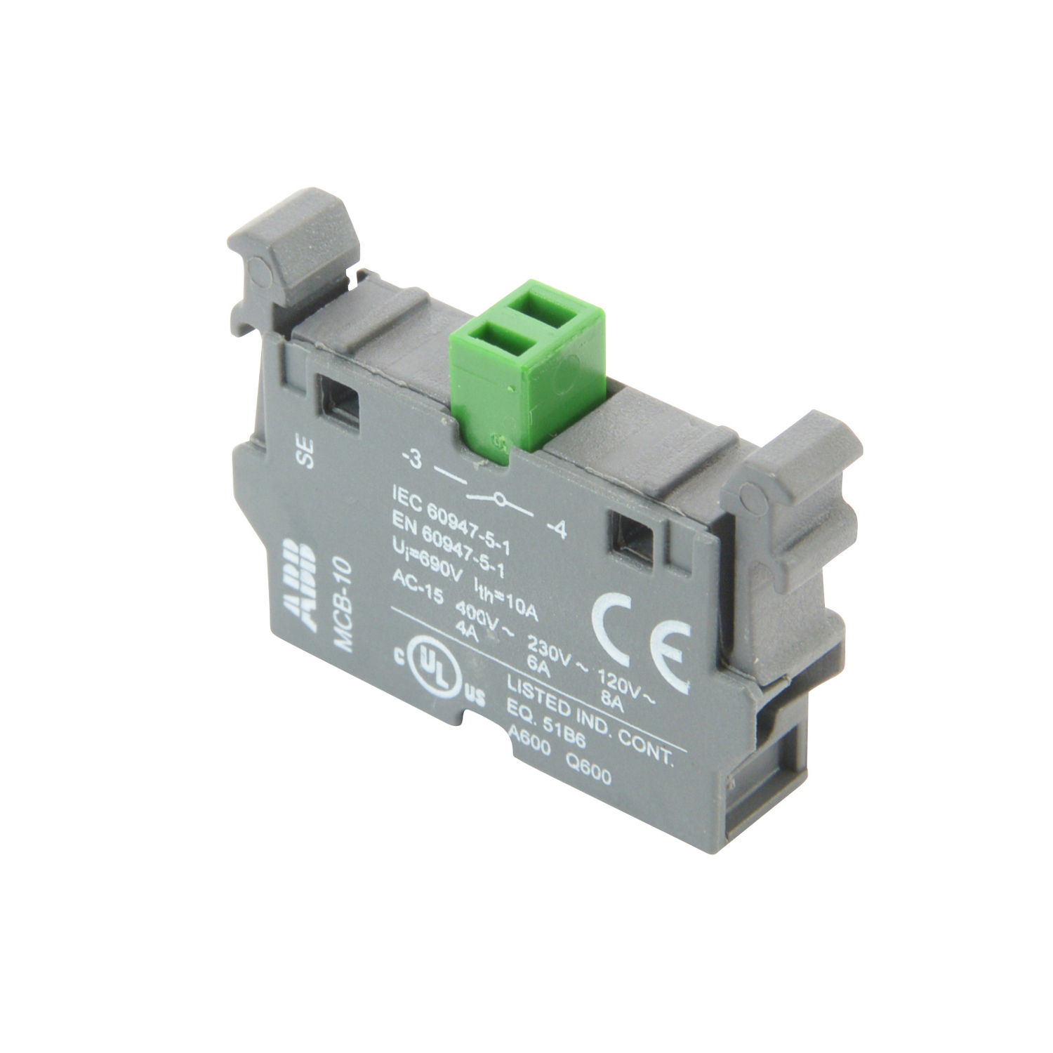 Product image for CONTACT BLOCK, 2 ACROSS, 1 N.O.