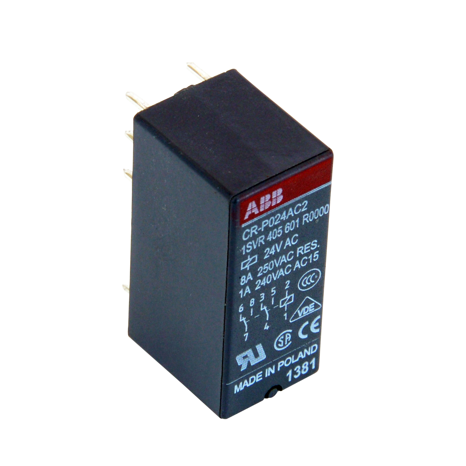 Product image for CR-P024AC2 PLUGGABLE INTERFACE REL.