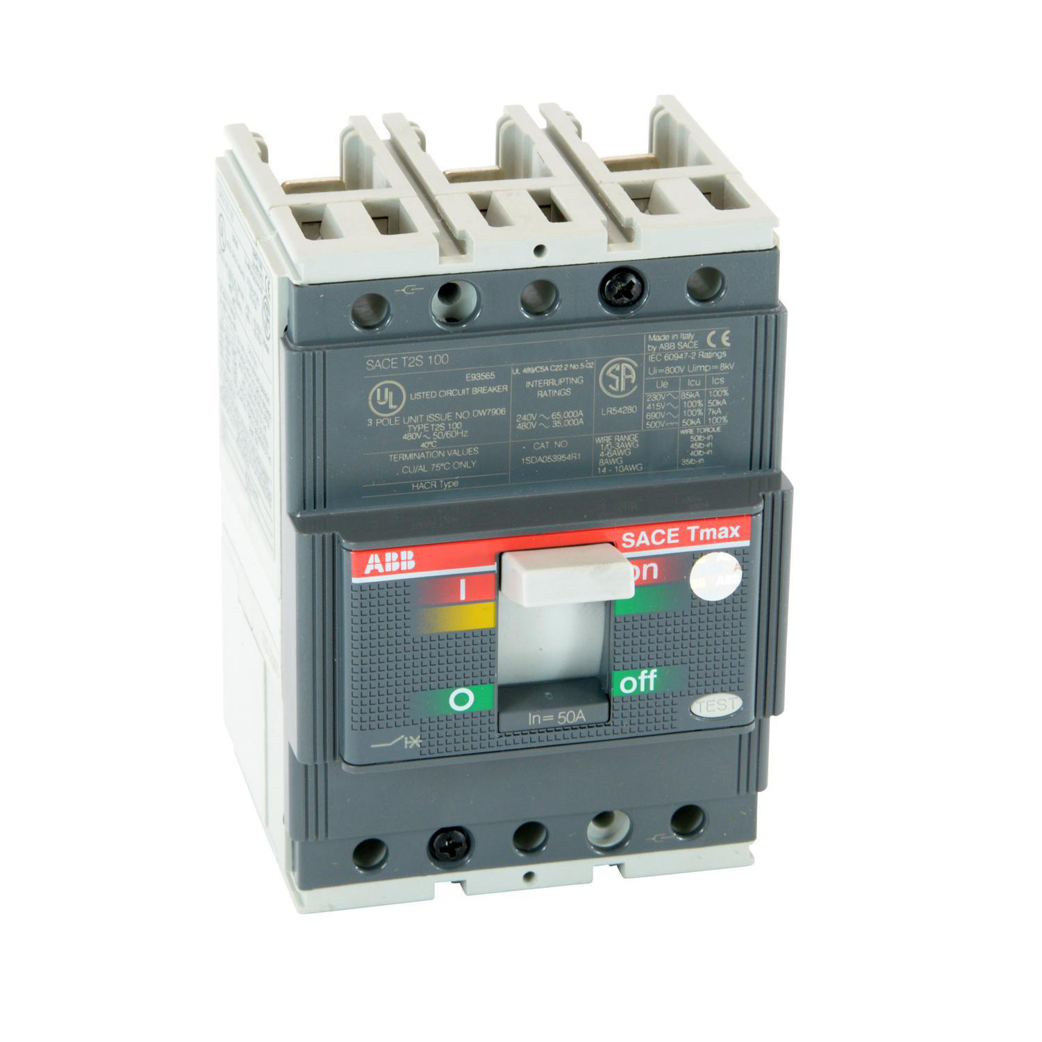 Product image for BREAKER T2S 50A 3P T/M UL