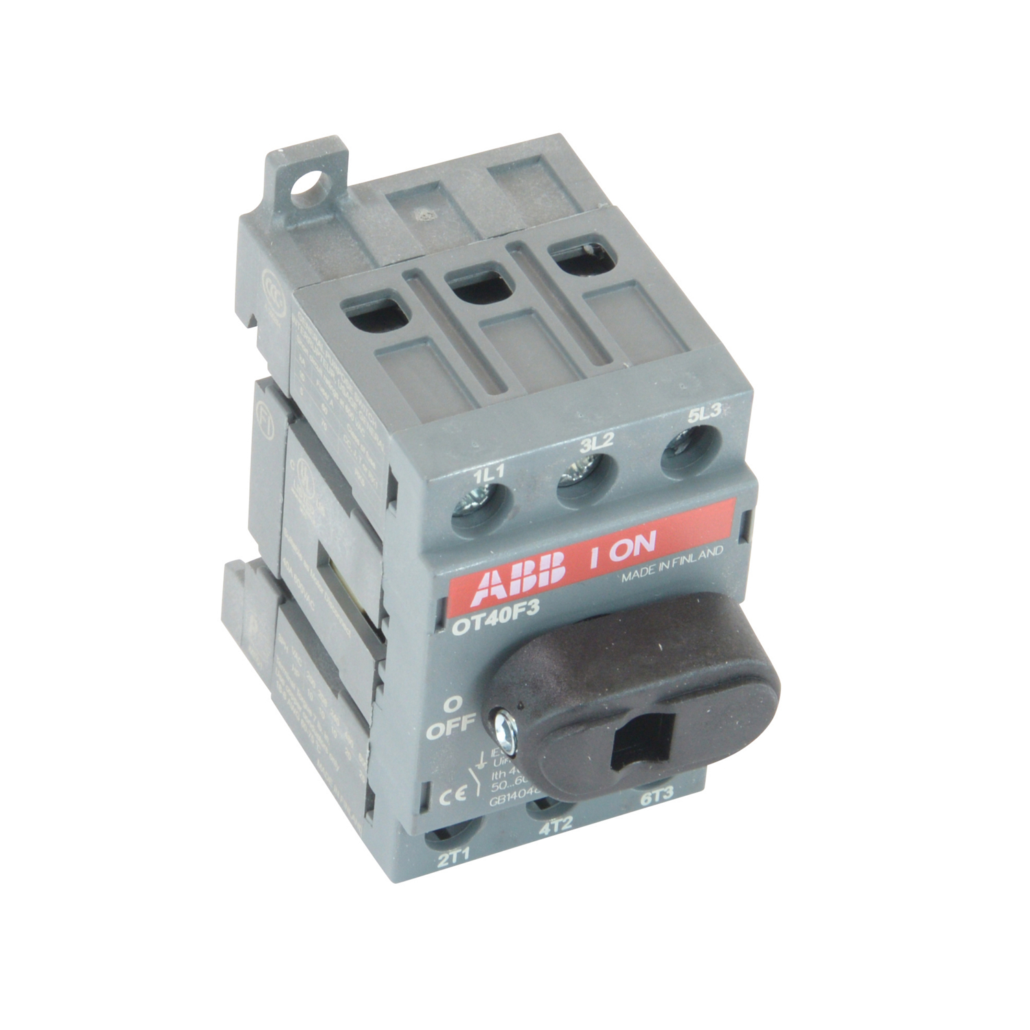 Product image for ABB OT40F3 3POLE NON-FUSIBLE DISC. SWITCH 40A