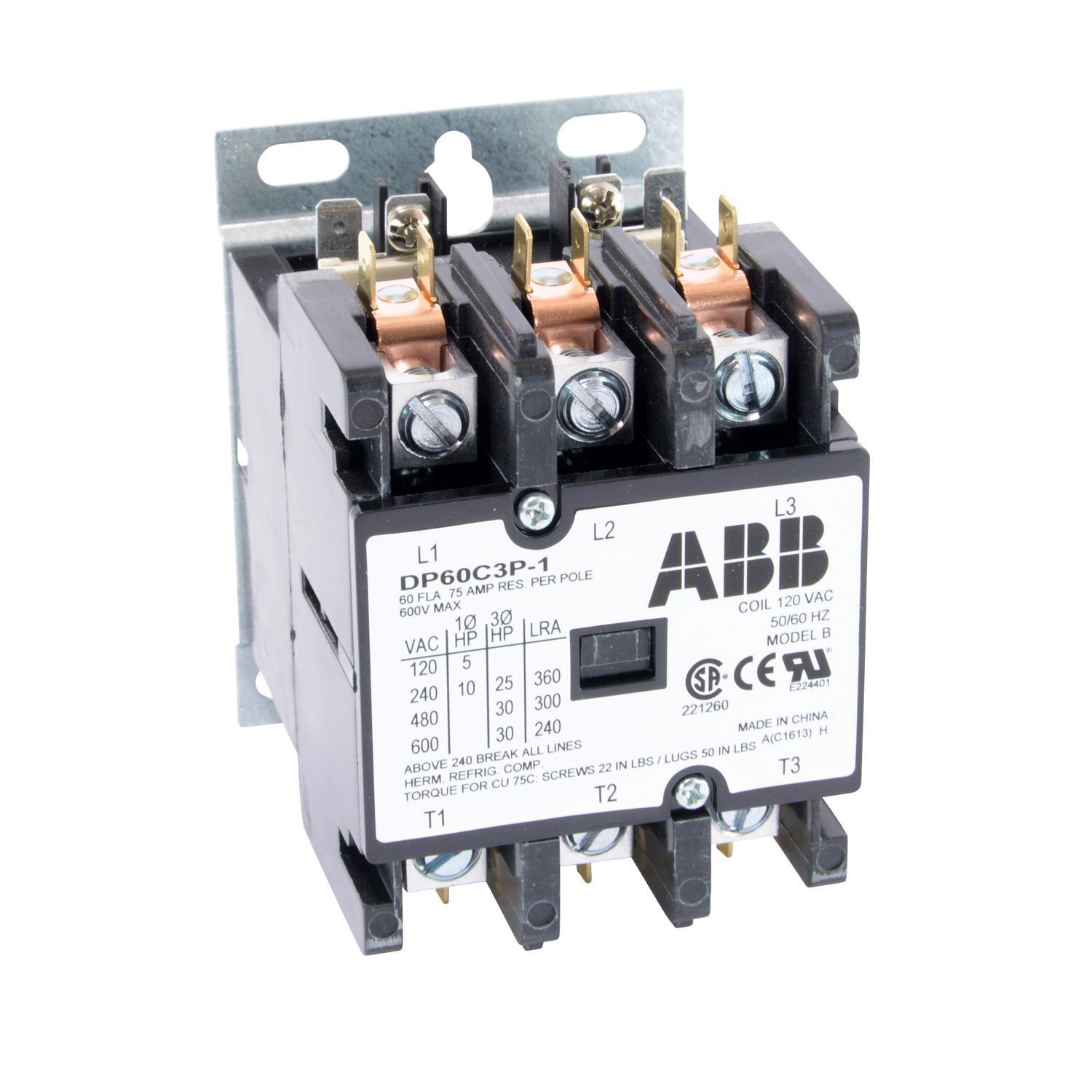 Product image for CONT DP 3P 60A 120V COIL