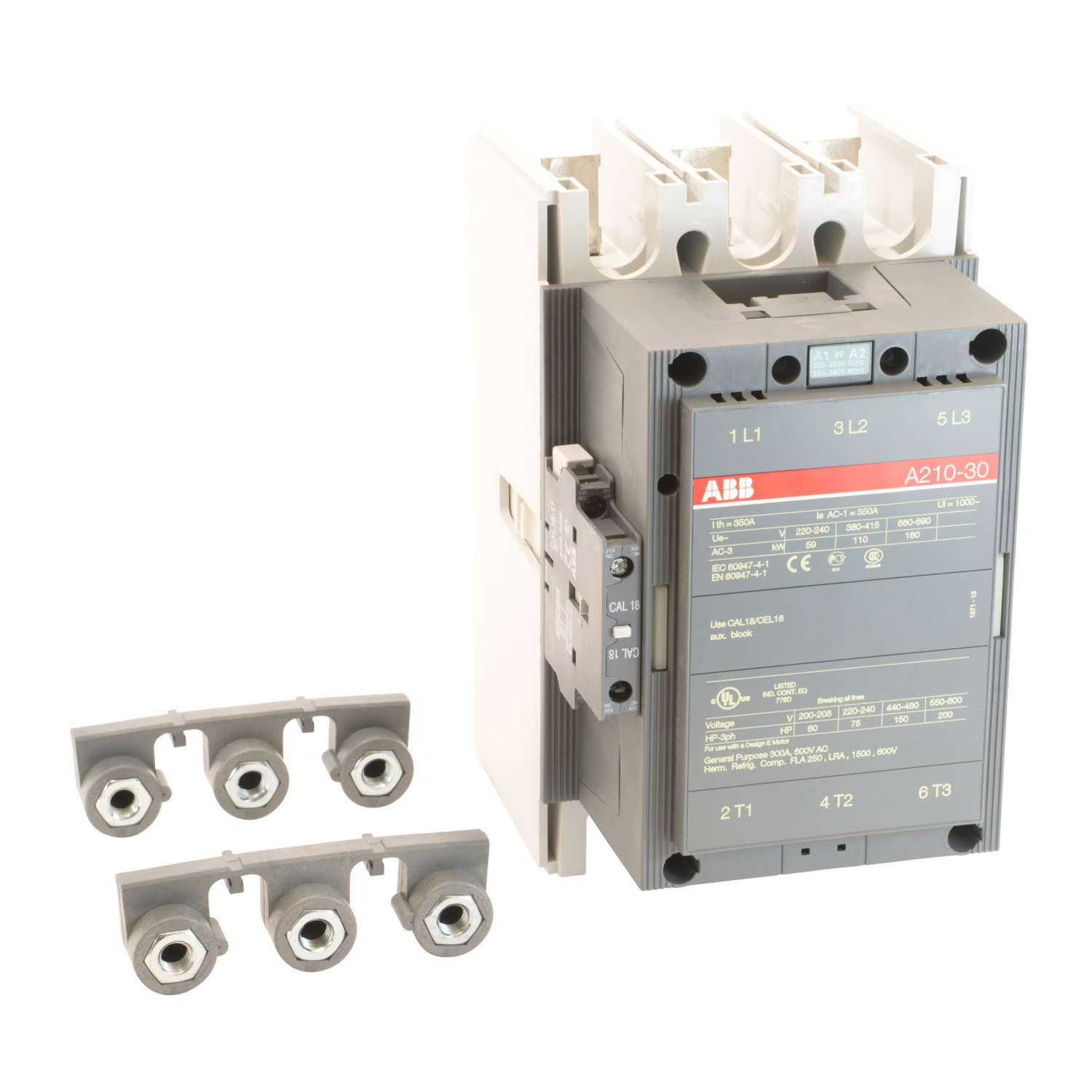 Product image for A2103P CONTACTOR 220/50 240/60