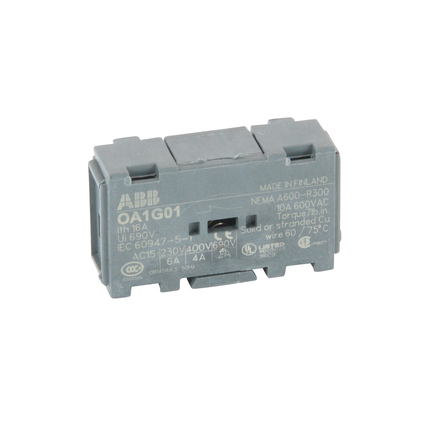 Product image for 1NC AUX SWITCH OT16-125
