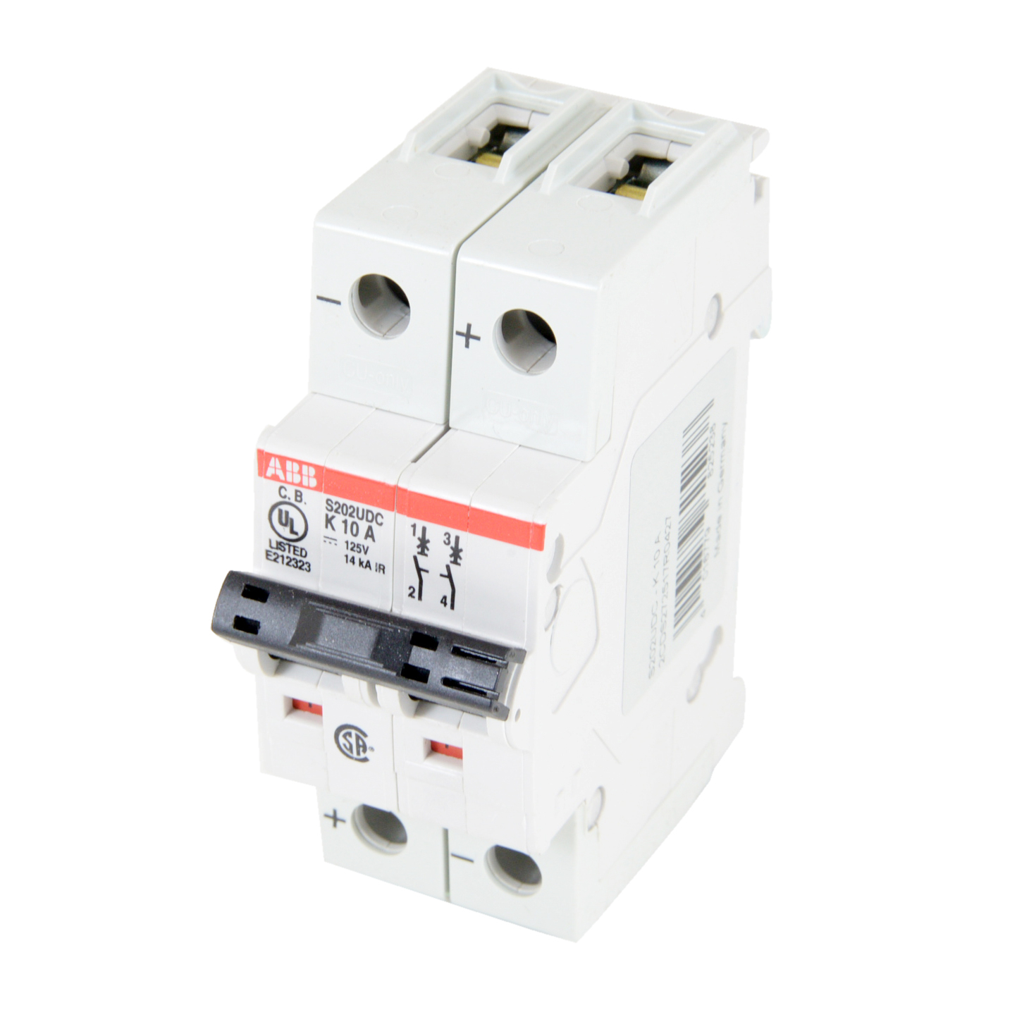 Product image for S200UDC MCB 2P K 10A 60 VDC BCPD