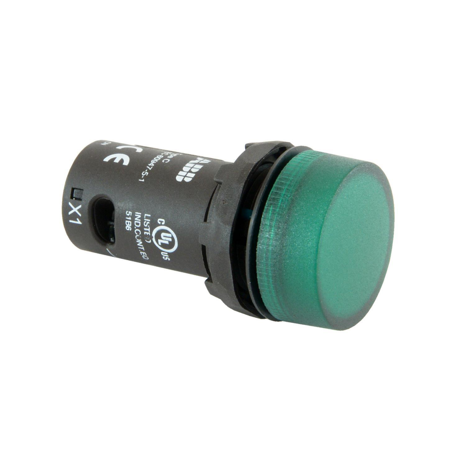 Product image for 22MM CPPL GRN LED 24V