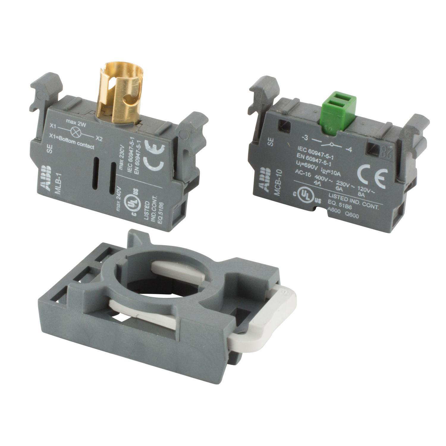 Product image for 1 NO CONT BLK LAMPBLK W/HLDR