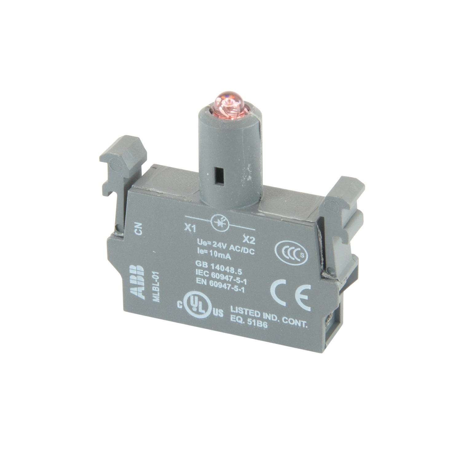 Product image for LED BLOCK, RED, 24 VDC, 2 POS