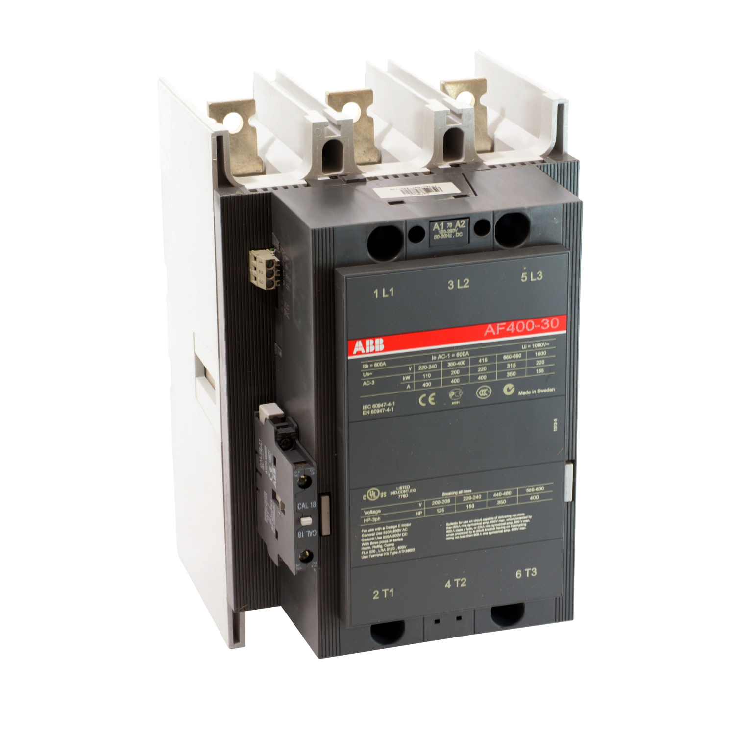 Product image for AF400, 3P CONTACTOR, 100-250V AC/D