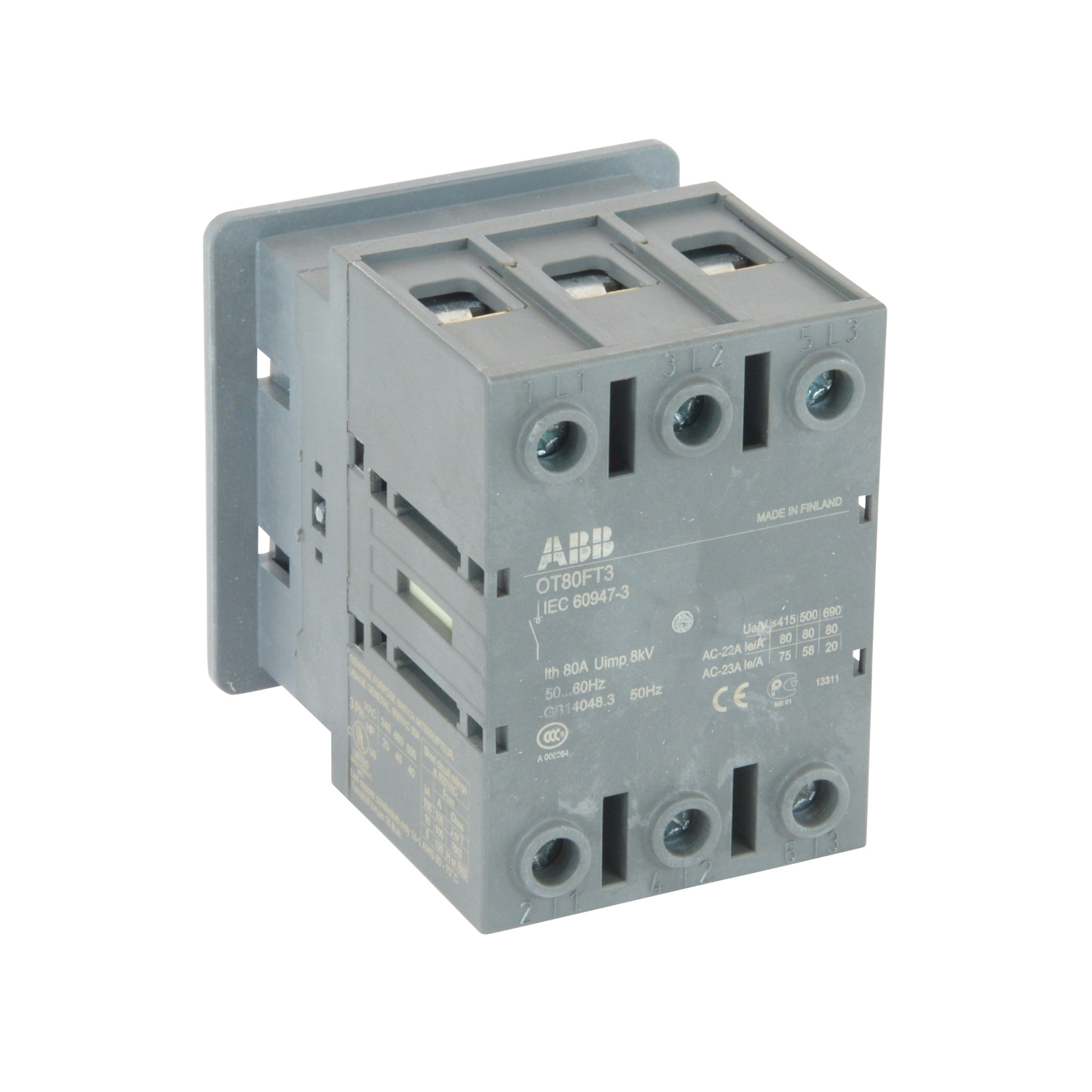Product image for 3P 80A UL508 NF DOOR MOUNT SW