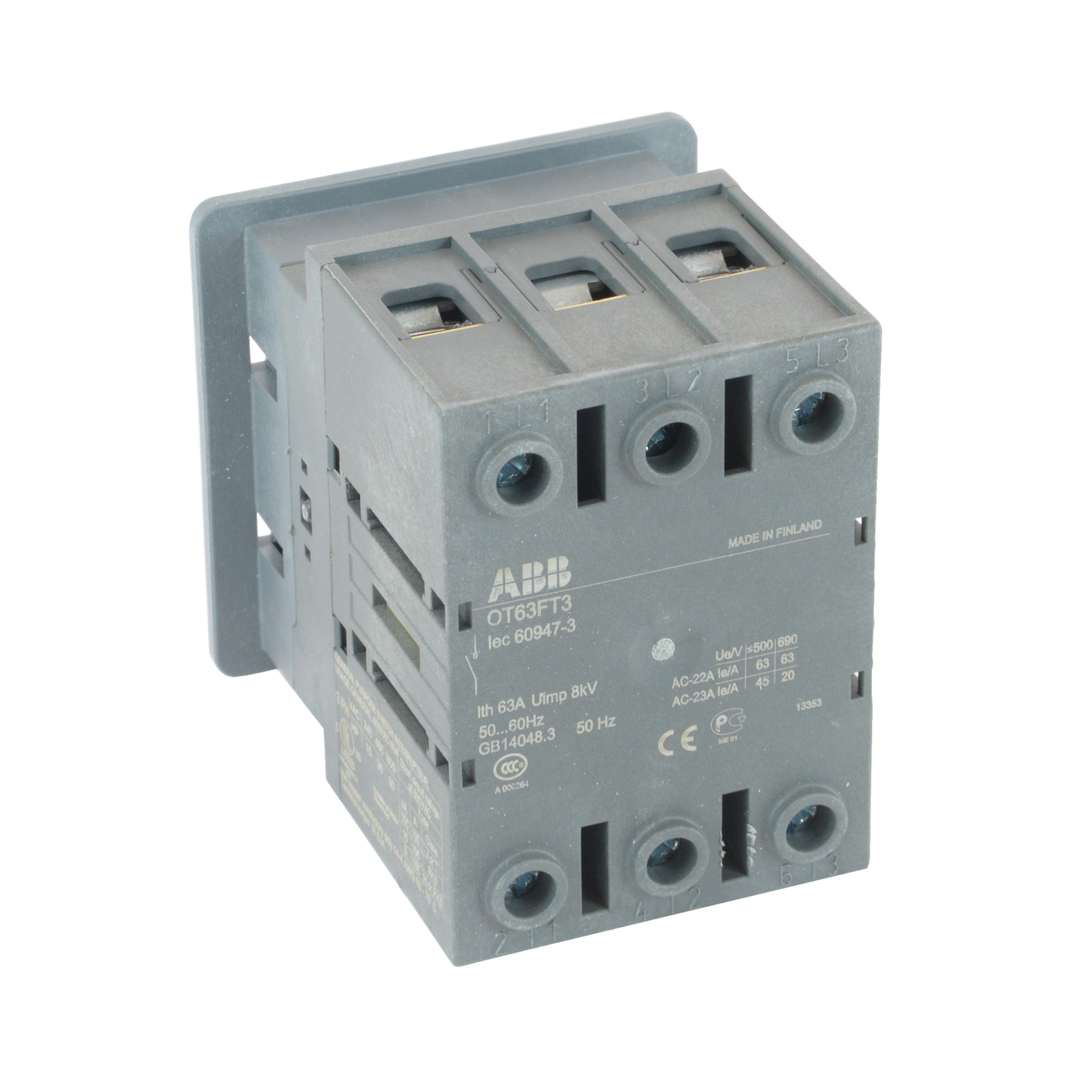 Product image for 3P 60A UL508 NF DOOR MOUNT SW