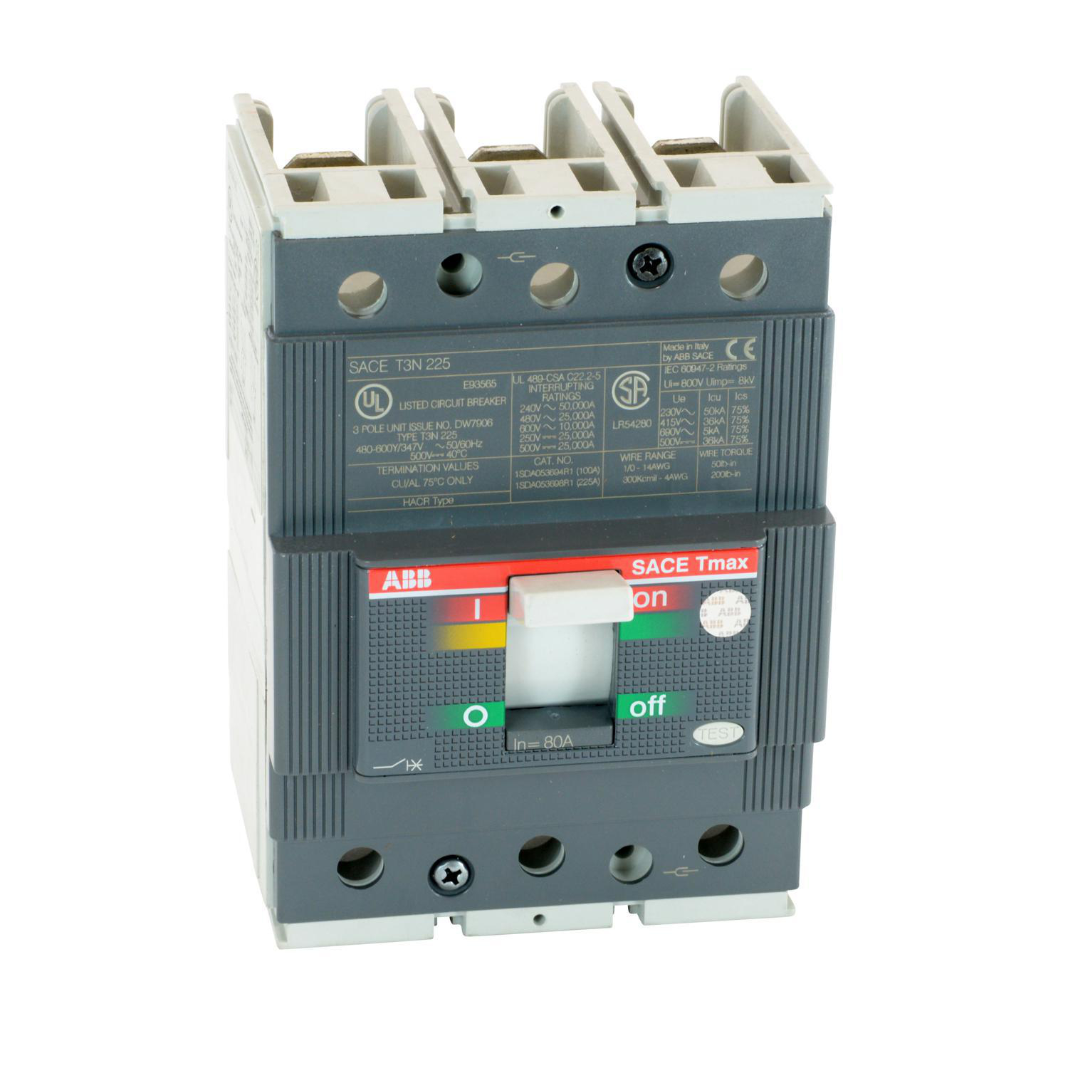 Product image for BKR T3N 80A 3P T/M
