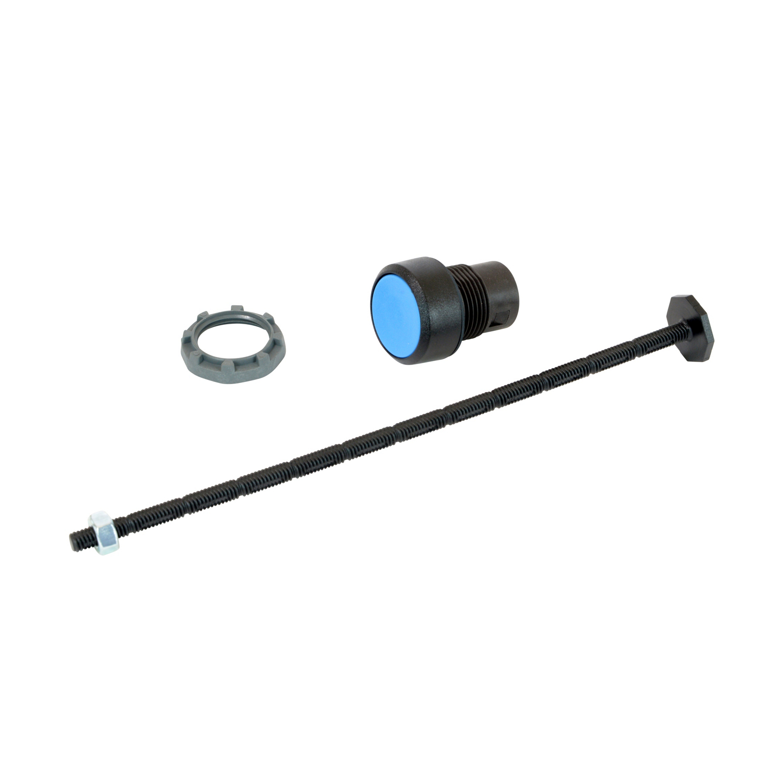 Product image for RESET BUTTON,FLUSH,BLU,W/SHAFT