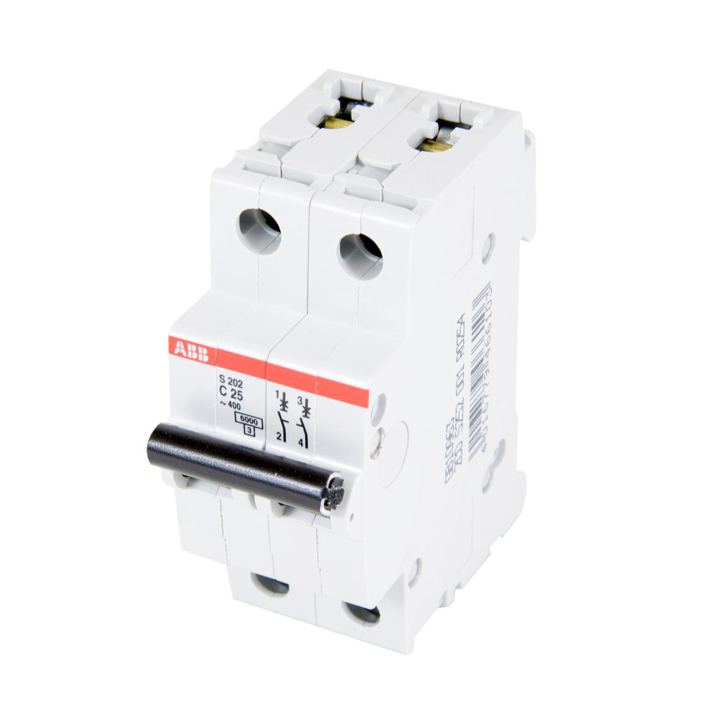 Product image for MCB C-curve thermal-electromechanic trip 2P 10kA 25AMP