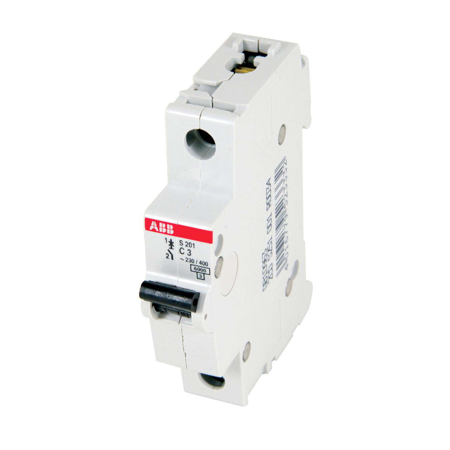 Product image for MCB C-curve thermal-electromechanic trip 1P 10kA 3AMP