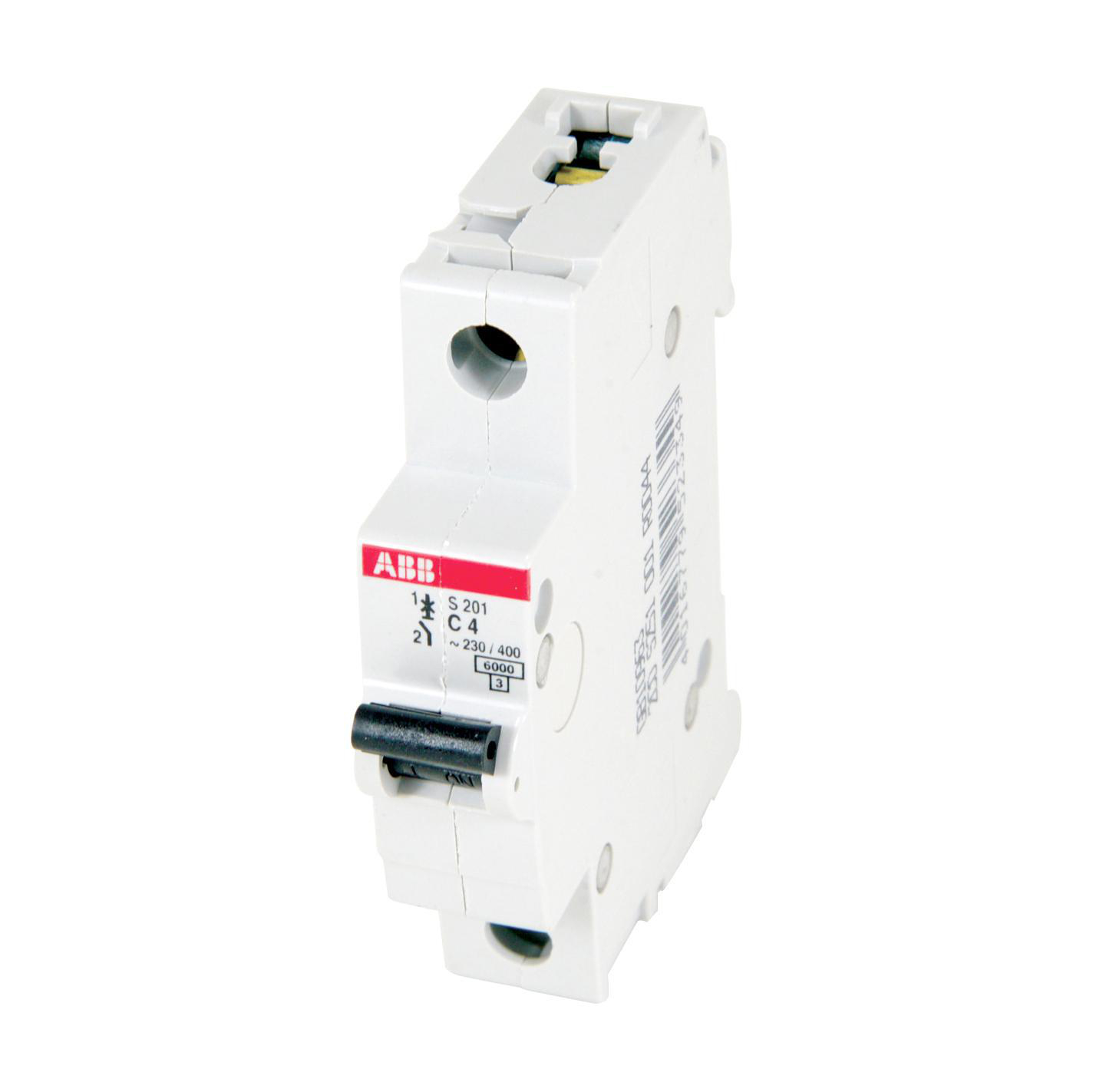 Product image for MCB C-curve thermal-electromechanic trip 1P 10kA 4AMP