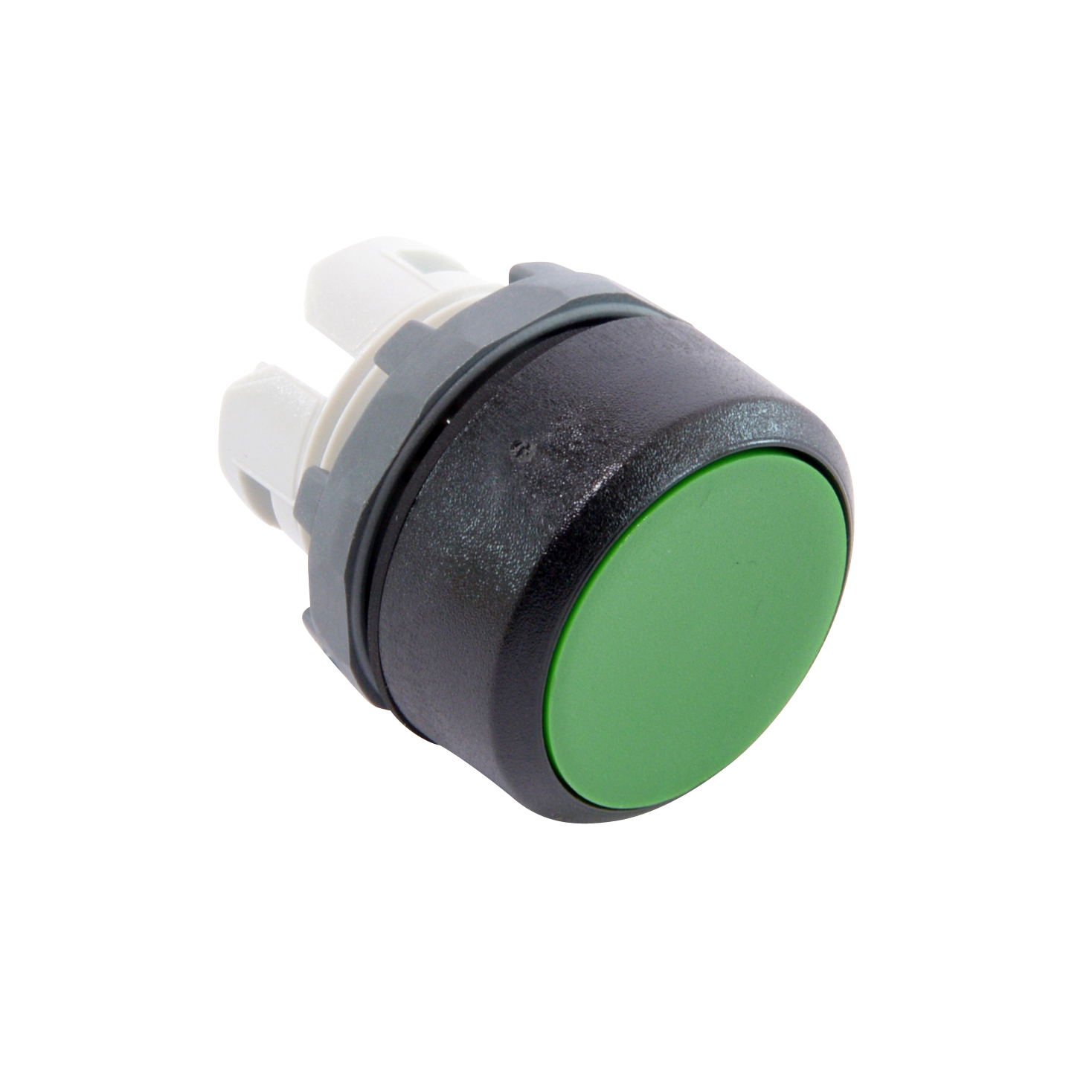 Product image for ABB MP1-10G PUSHBUTTON FLUSH 22M GREEN MOMENTARY BLACK PLASTIC RING