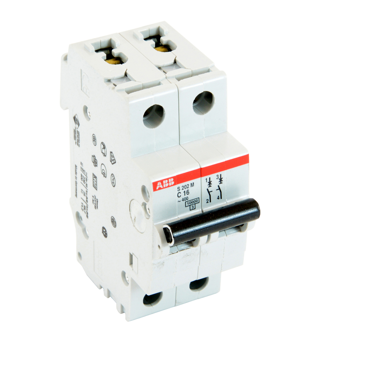 Product image for S200M MCB 230V 2 POLE 16A C CURVE