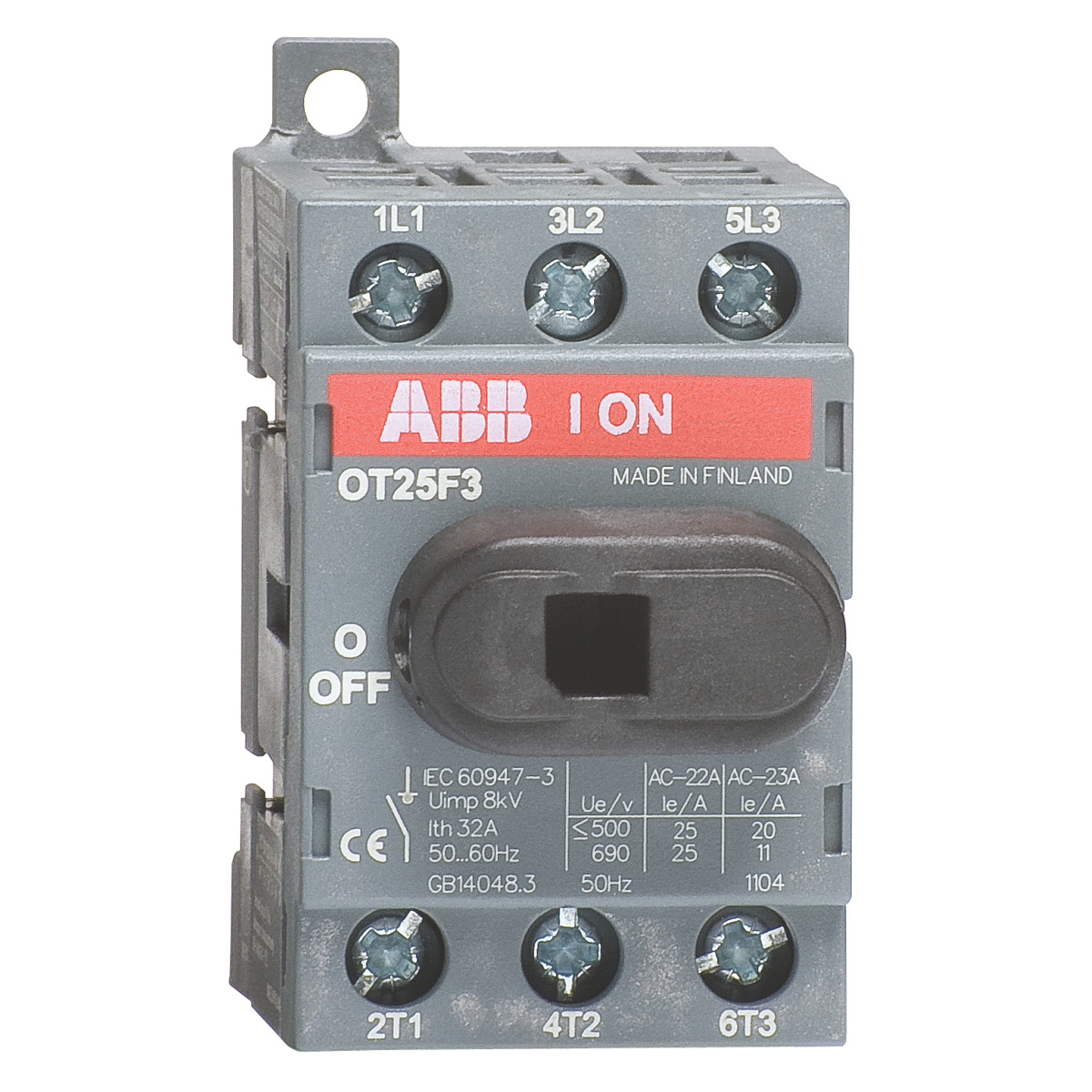 Product image for Switch disconnect non-fusible with pistol handle 3P 30AMP 600V