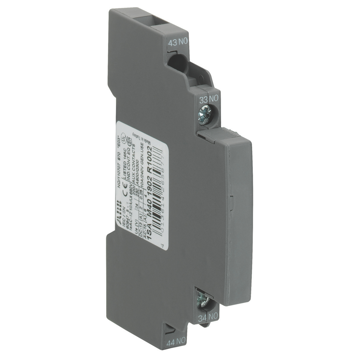 Product image for AUX.CONT,LEFT SIDE MOUNT, 1NO 1NC