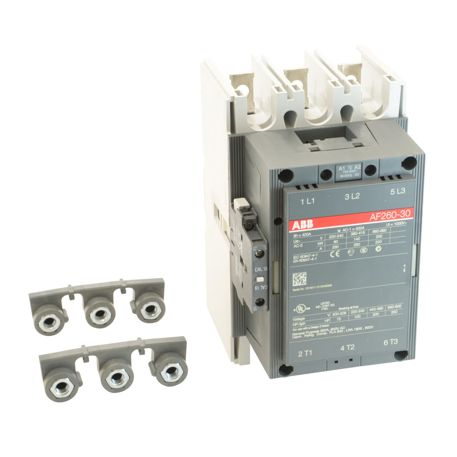 Product image for AF260,3P CONTR,100-250V AC/DC