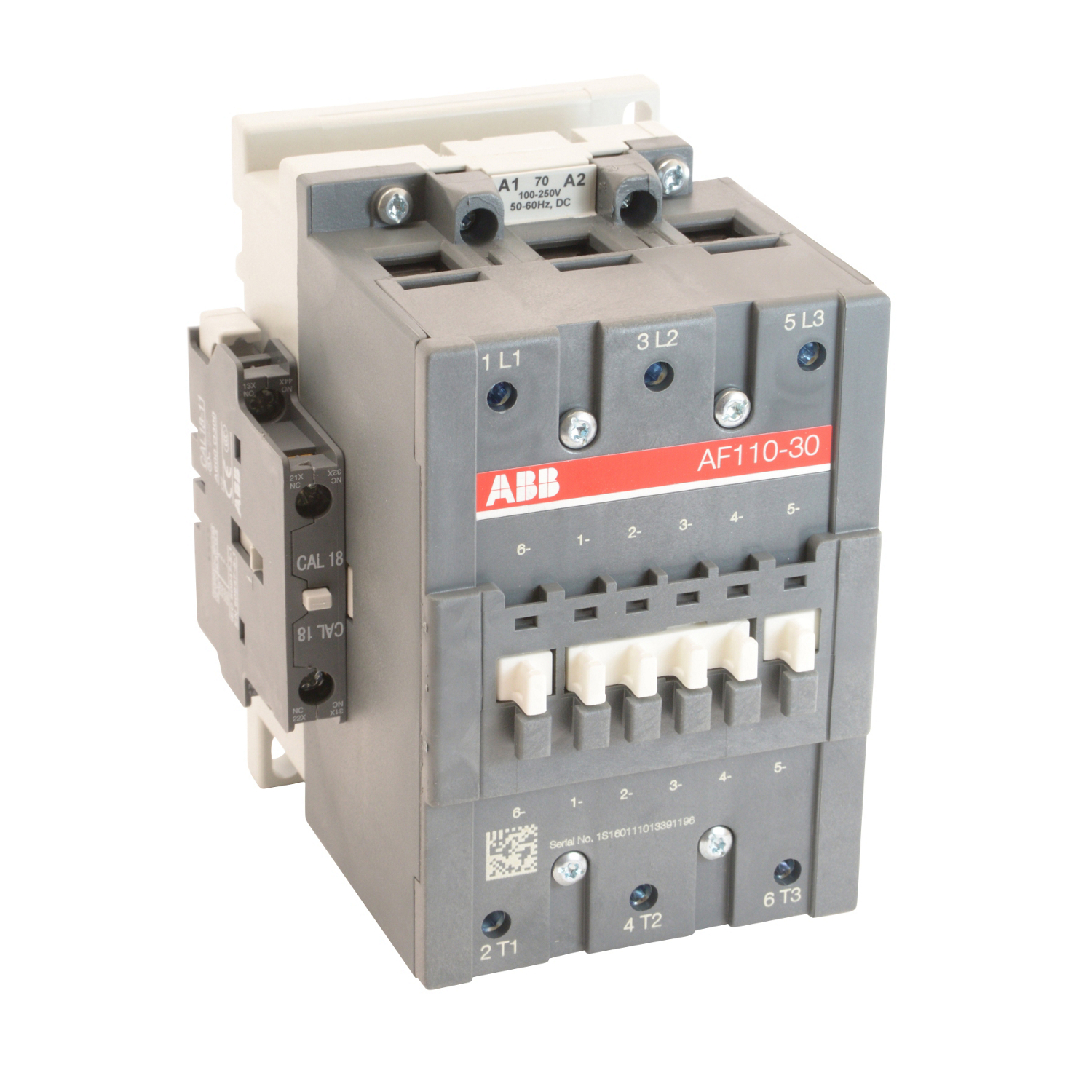Product image for AF110,3PH CONTR,100-250V AC/DC