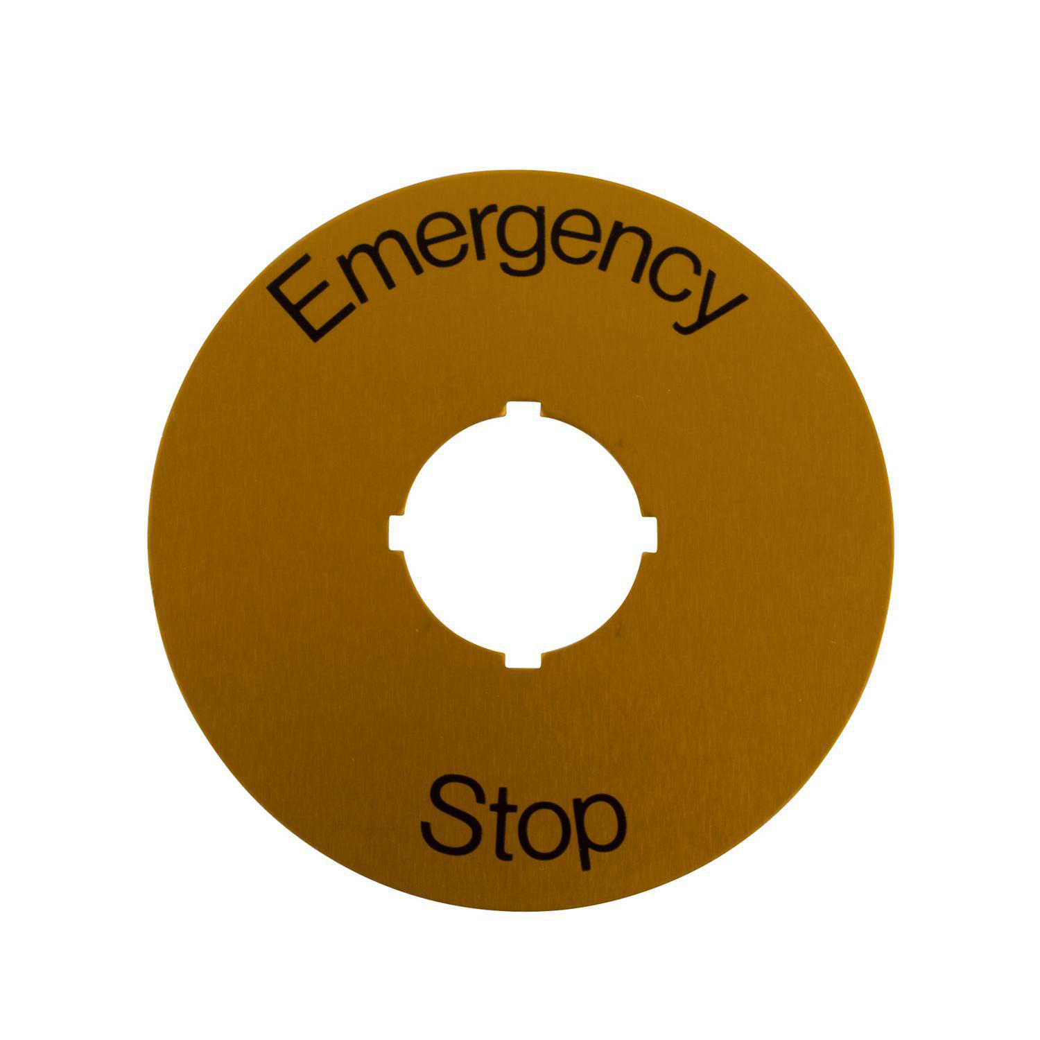 Product image for E-STOP LEGEND PLATE, EMERGENCY STOP