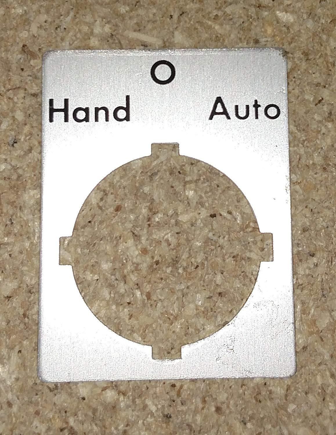 Product image for ABB CBK-NPE26 NAMEPLATE 22MM S/S HAND OFF AUTO