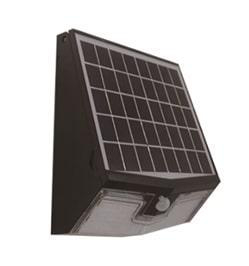 Product image for LIGHT_EFFICIENT_DESIGN RP-SWL-15W-40K-BK-G1 FIXTURE 15W LED SOLAR WALL PACK 4000K