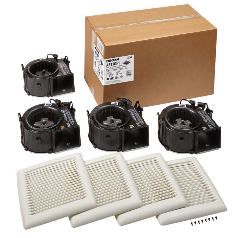 Product image for BROAN AE110F1 BATH FAN 110CFM ENERGY STAR RATED 1.0 SONES FLEX SERIES F-PAK