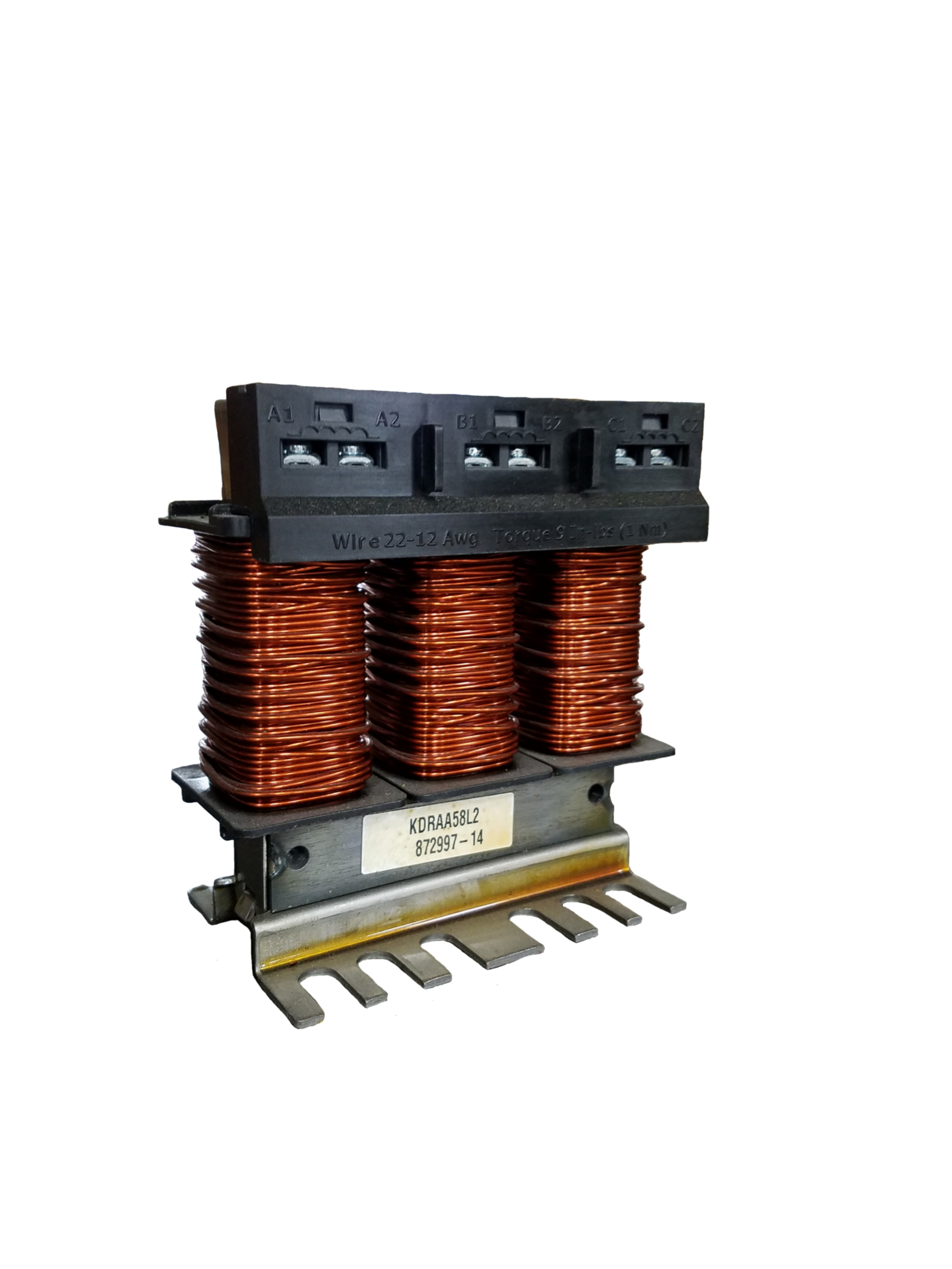Product image for TRANSFAB KDRAA58L2 REACTOR DRIVE LINE OPTIMIZED 575V 600V LOW Z 3% 5HP 6.1MC OPEN TYPE