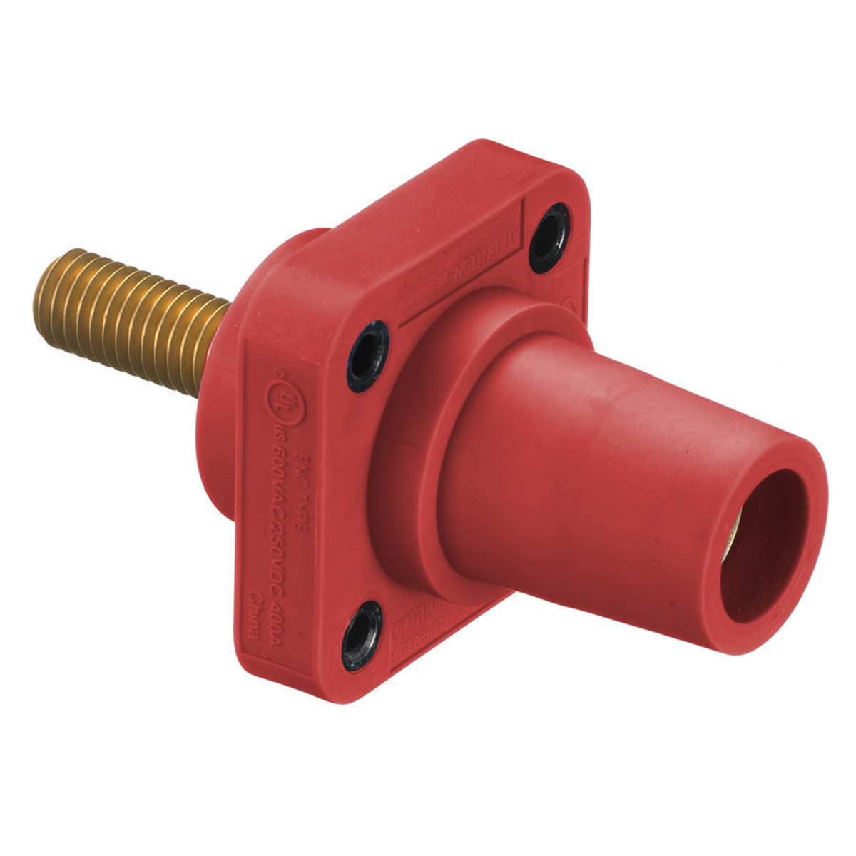 HUB HBLFRSR RECEPTACLE FEMALE STUD 300A/ 400A 250VDC 600VAC 1POLE RED