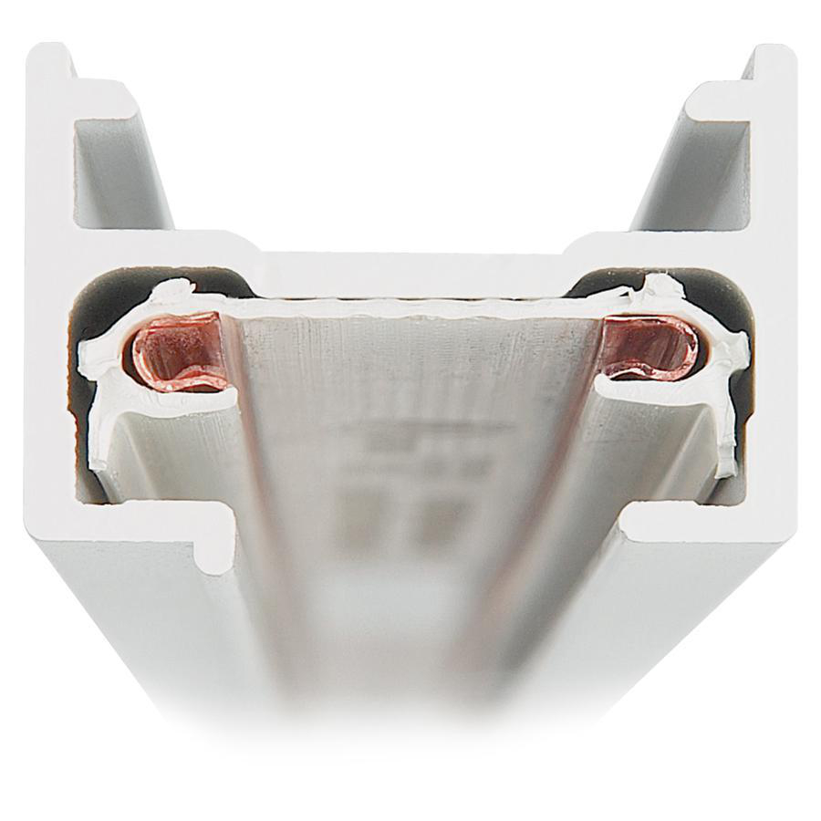 Product image for Basic-Track single circuit rectangular 8ft white