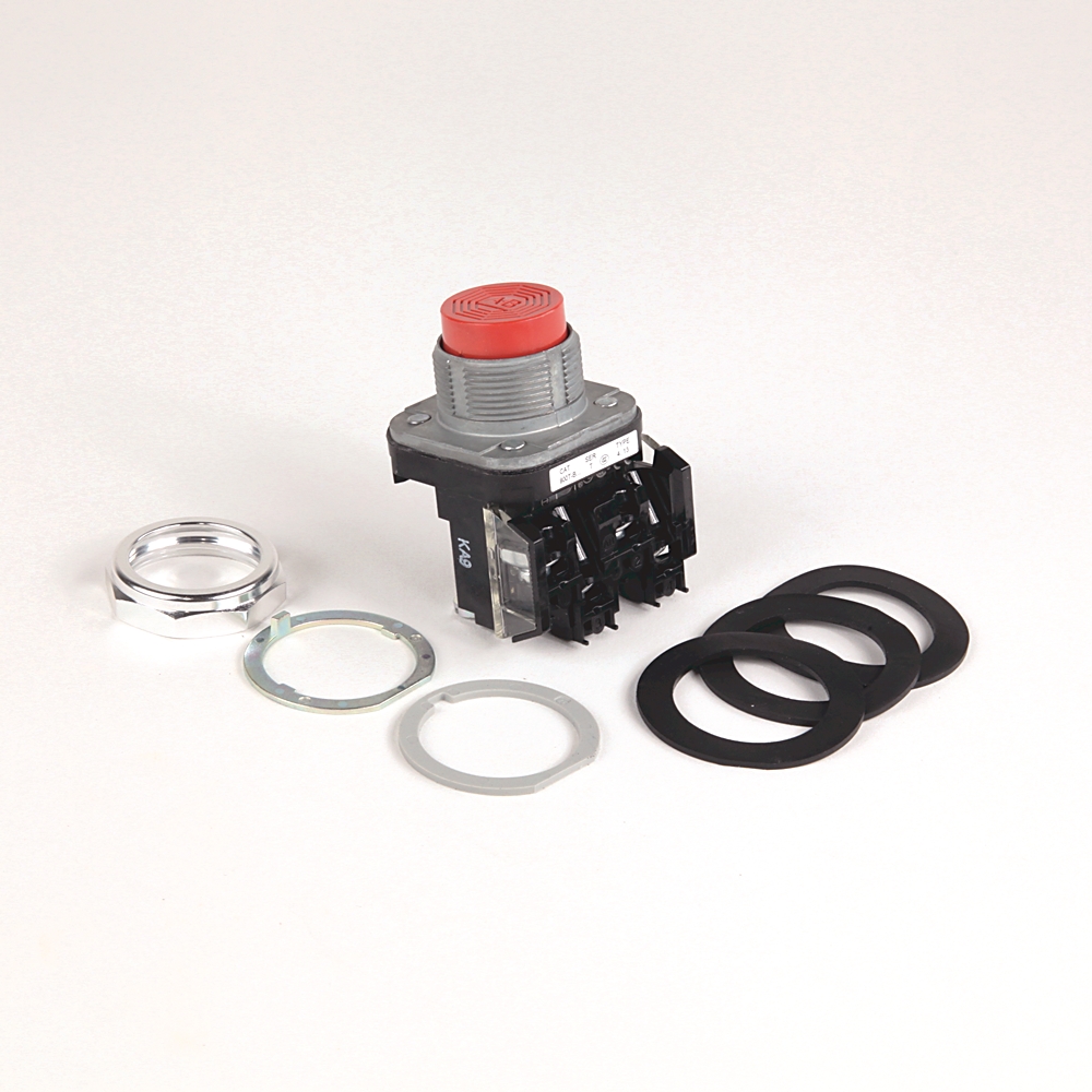 Product image for Pushbutton 1NO extended head black