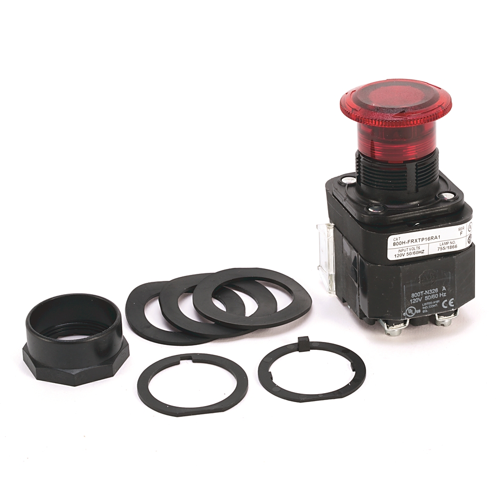 Product image for ABRA 800H-FRXTQH2RA1 PUSHBUTTON ILL PULL E STOP LED UNIVERSAL